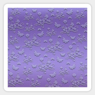 Flowers & butterflies in purple II Sticker